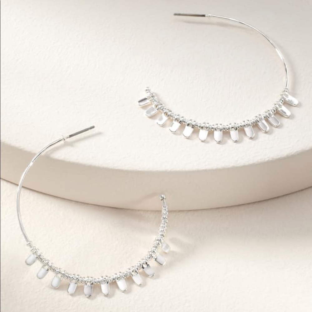 Stella & Dot Petal Hoop Earrings (NWOT)